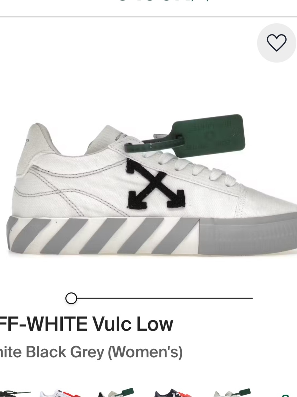 Off-White Vulc Low Sneaker in White and Black